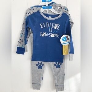Only Boy 100% cotton puppy print sleepwear pajamas 4 pieces set
